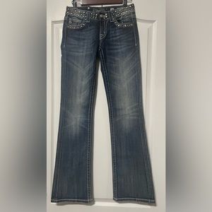 Miss Me Women’s Jeans, Size 28, color blue distressed